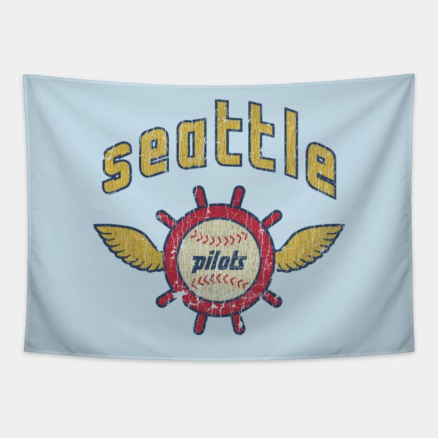 JCD666 Seattle Pilots Baseball Vintage T-Shirt Tapestry