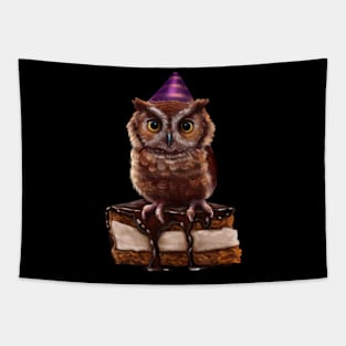 Owl on the cake Tapestry