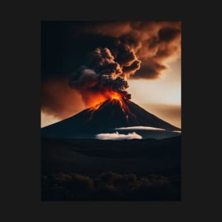 Volcano eruption with lava flow T-Shirt