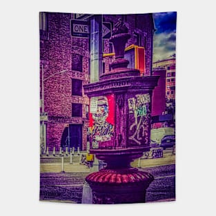 Manhattan Street Art Graffiti Stickers NYC Tapestry