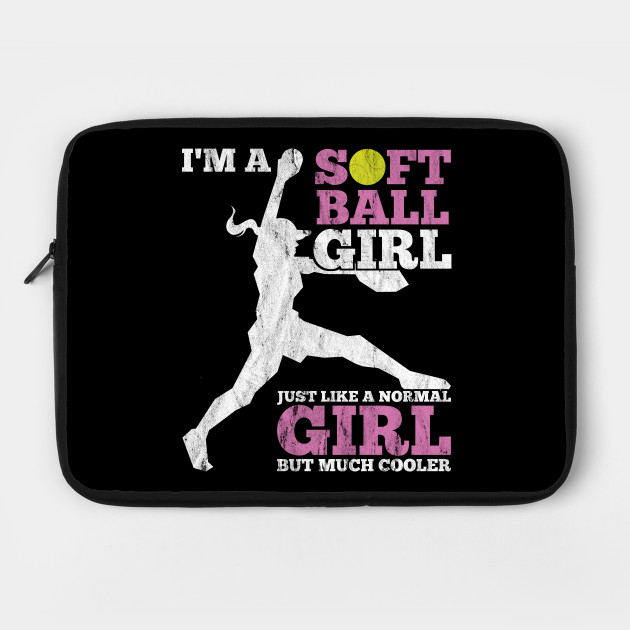 I'm A Softball Girl Funny Cool Team Silhouette Quote