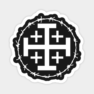 Gothic Jerusalem Cross Barbed Wire Magnet