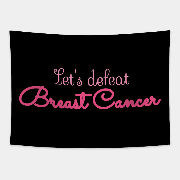 Breast Cancer Typography Tapestry by Pieartscreation