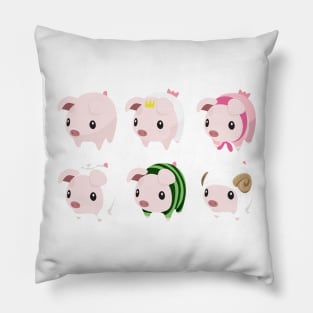 Many Poogie Piggies! Pillow