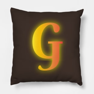 Letter G Letter Art Pillow