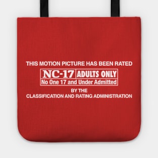 Motion Picture Rating NC-17 Tote