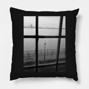 A Rainy Day In Liverpool Pillow