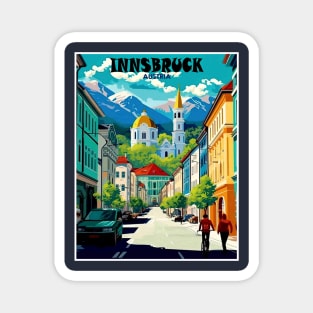 Innsbruck Austria Vintage Travel and Tourism Advertising Print Magnet