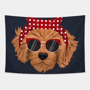 Funny and Cut Goldendoodle Lady Tapestry