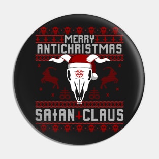 Merry Antichristmas - Satan Claus Ugly Sweater Pin