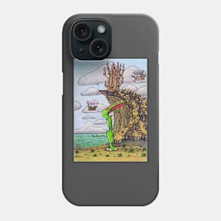 Alien Cliff Village Phone Case