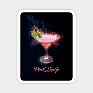 Pink Lady Cocktail Drink Happy Hour Party Magnet