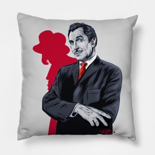 Vincent Price - An illustration by Paul Cemmick Pillow