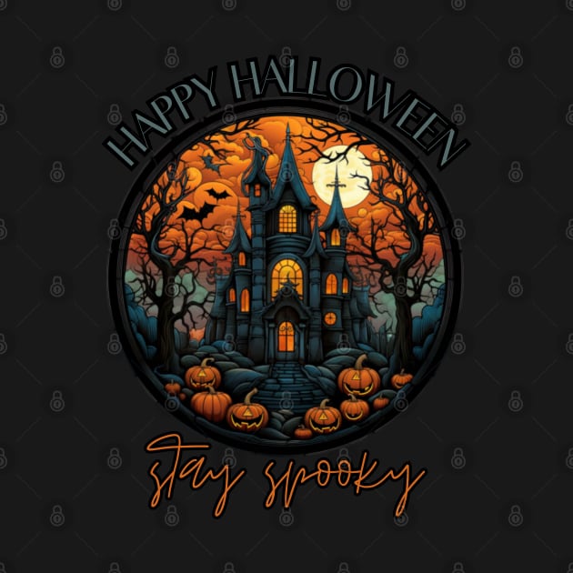 Stay spooky! happy halloween, stained glass by Pattyld