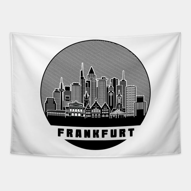 Frankfurt Germany Skyline Tapestry by travel2xplanet