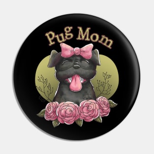 Pug mom women's dog gift Pin