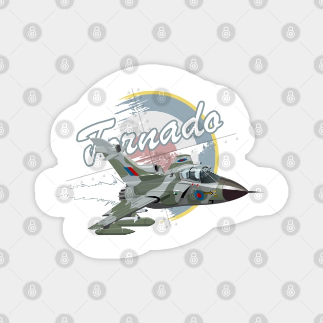 Cartoon Fighter Plane Magnet by Mechanik