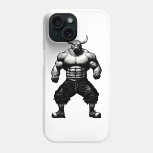 Strong bodybuilding bull Phone Case