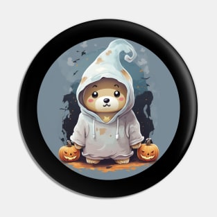 Cute Puppy in Halloween Costume Pin