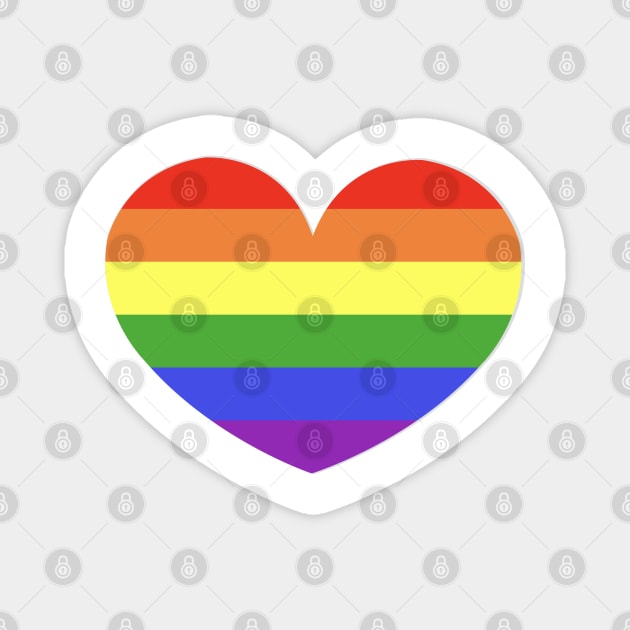 Rainbow flag LGBT symbol heart Magnet by GULSENGUNEL