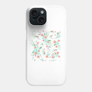 Flower Bouquet (Red and Turquoise) Phone Case