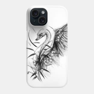 Graphic swan Phone Case