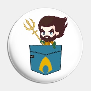 AQUA JASON MOMOA CARTOON SUPER HERO WATER POUCHIE Pin