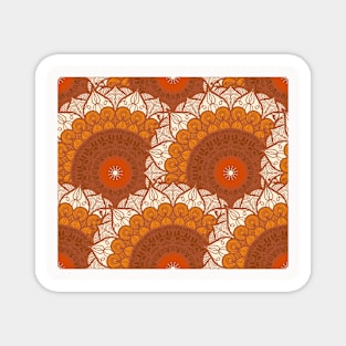 Mandala Pattern Neck Gator Orange Mandala Magnet