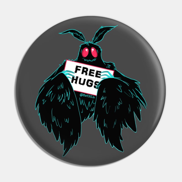 Free Hugs Mothman Pin by Bat13SJx