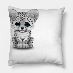 Cute Snow Leopard Cub Pillow