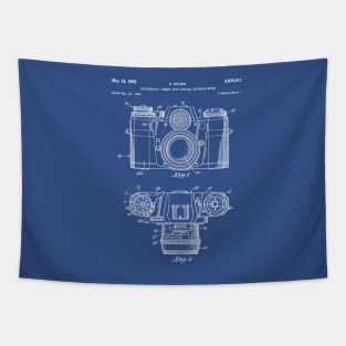 Camera Patent - Photography Art - Blueprint Tapestry