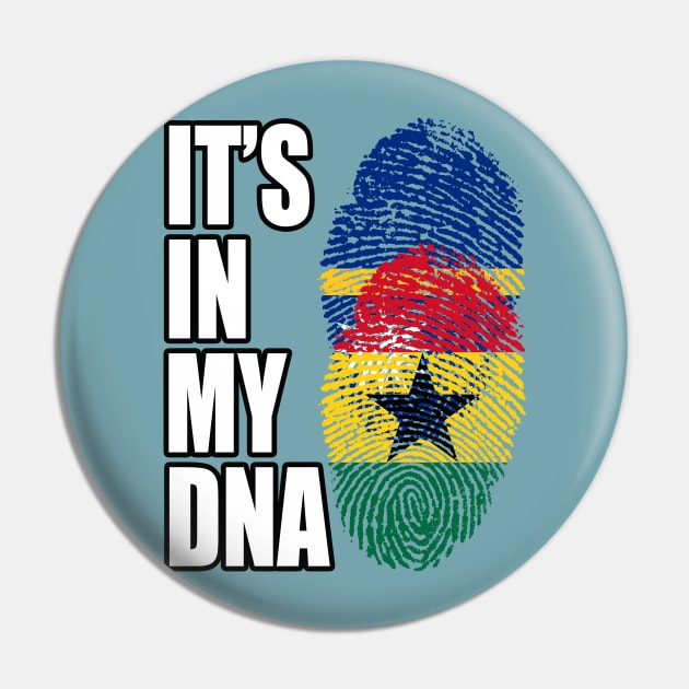 Ghanaian And Nauruan Mix DNA Flag Heritage Pin by Just Rep It!!