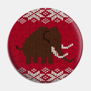 Woolly Woolly Mammoth Knitted Pattern Pin
