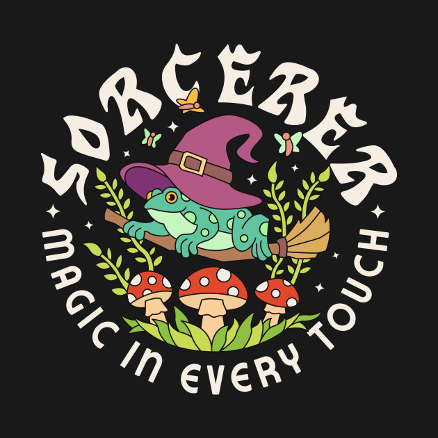 Frog Sorcerer Retro Graphics by Skilline