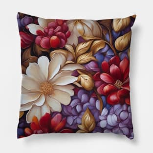 Colorful Floral Design Pillow