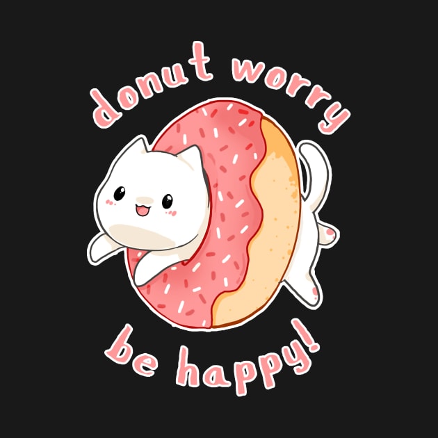 Donut worry cat Be happy Classic by metoliusbet