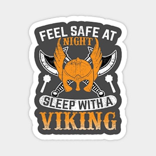 Viking Feel Safe At Night Magnet