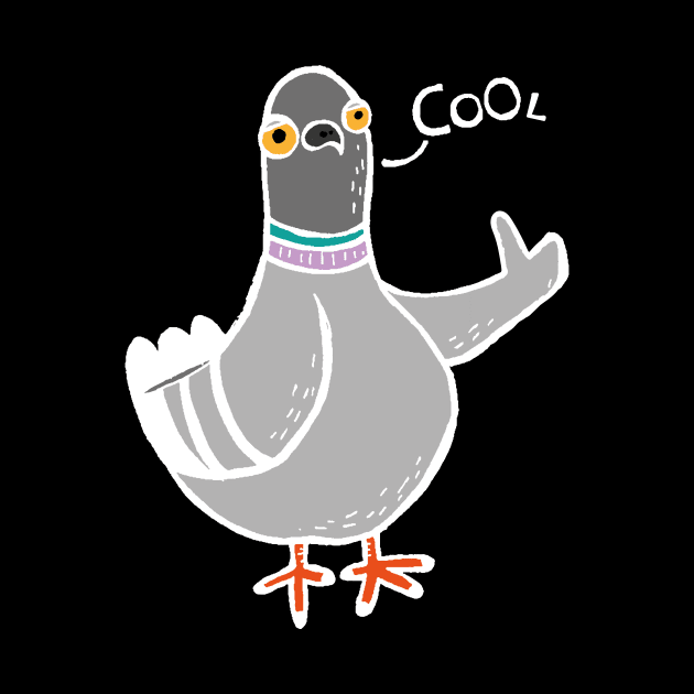 Coo / Cool Pigeon (White) by Graograman