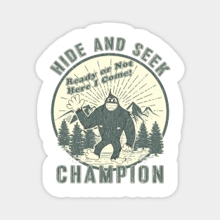 Vintage Worn Bigfoot Hide and Seek Champion Magnet