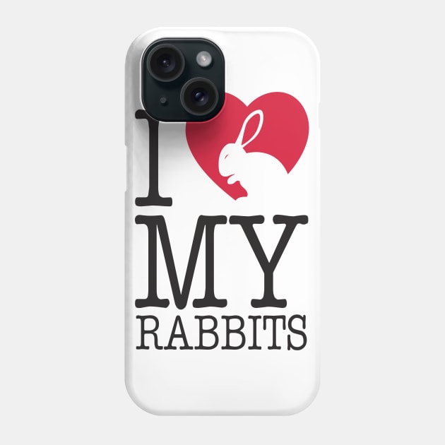 I love my rabbits Phone Case by nektarinchen