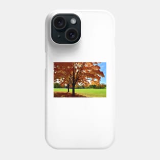 Sunlit Autumn Trees Phone Case