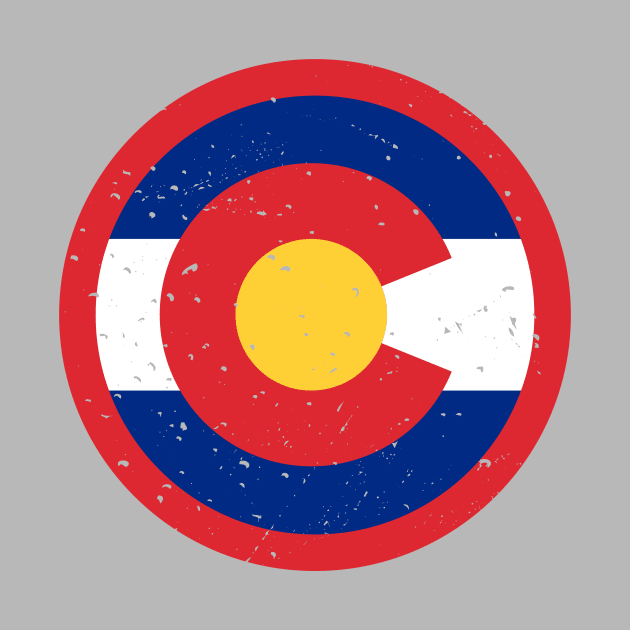 Retro Colorado State Flag // Vintage Colorado Grunge Emblem by Now Boarding