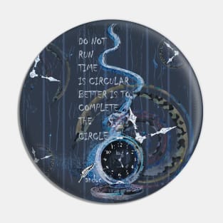 CIRCULAR TIME NIGHT BLUE Pin