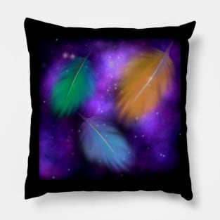 Galaxy feathers Pillow