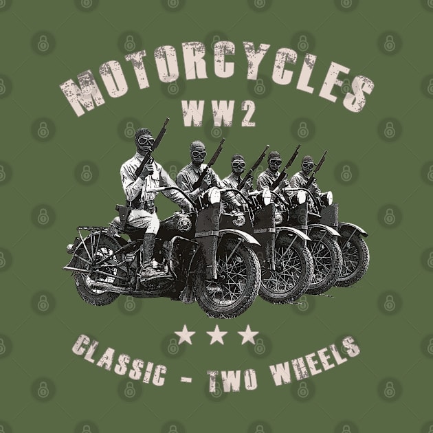 WW2 classic retro motorcycles by Jose Luiz Filho