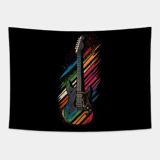 Retro Guitar Gift Guitarist Rock Concert Festival Guitar Tapestry