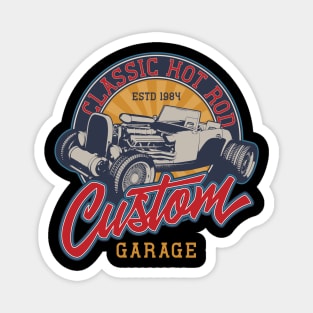 Classic hot rod custom garage Magnet