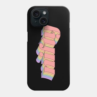 Retro slang: nifty (pastel rainbow repeated letters) Phone Case