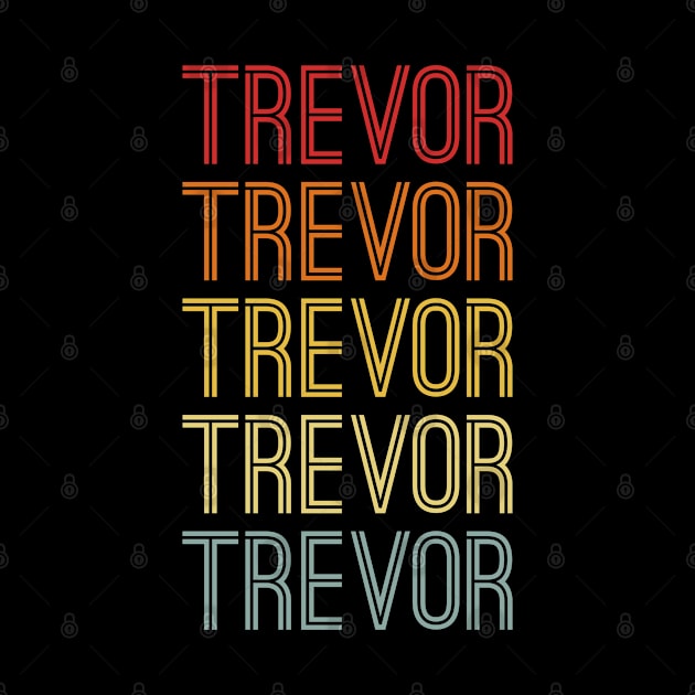 Trevor Name Vintage Retro Pattern by CoolDesignsDz