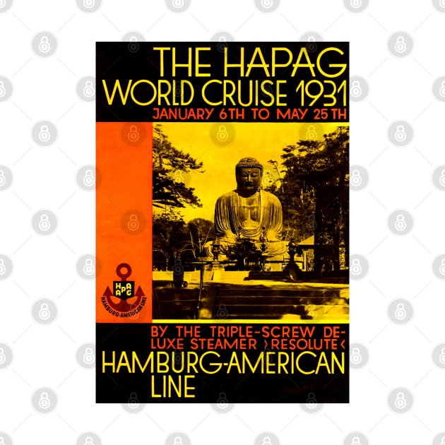 Hapag World Cruise 1931 - Vintage Travel Poster by Culturio